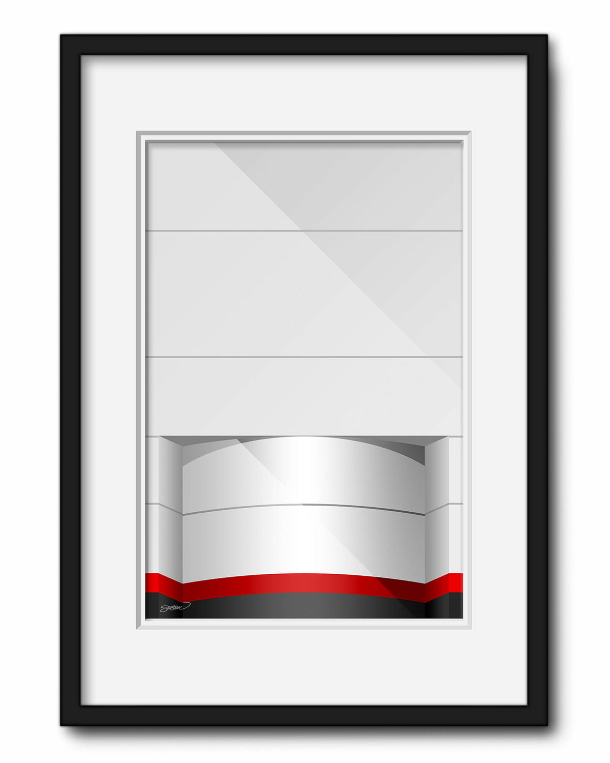 Minimalist Joe Louis Arena Art Print