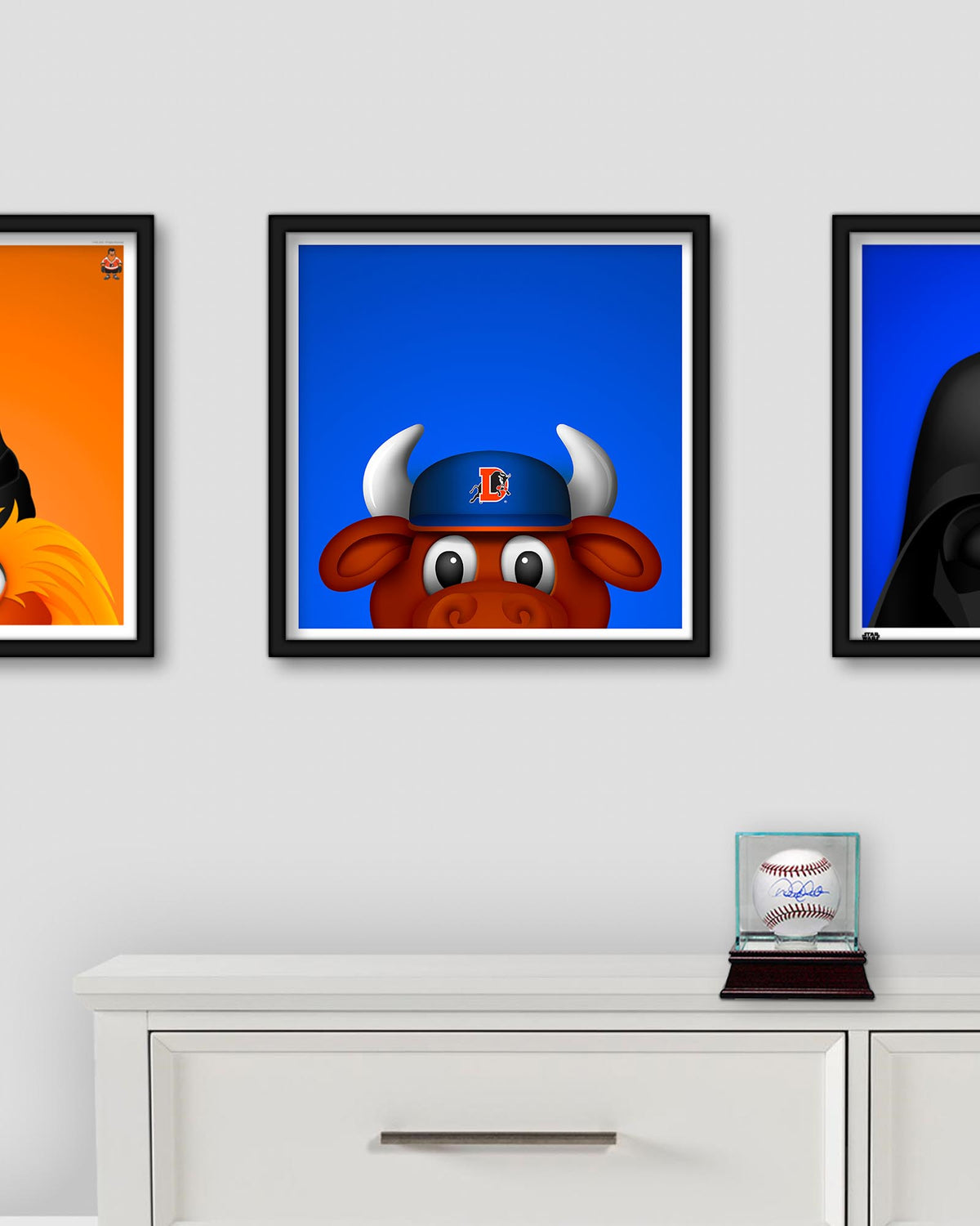 Minimalist Wool E. Bull Square Poster Print