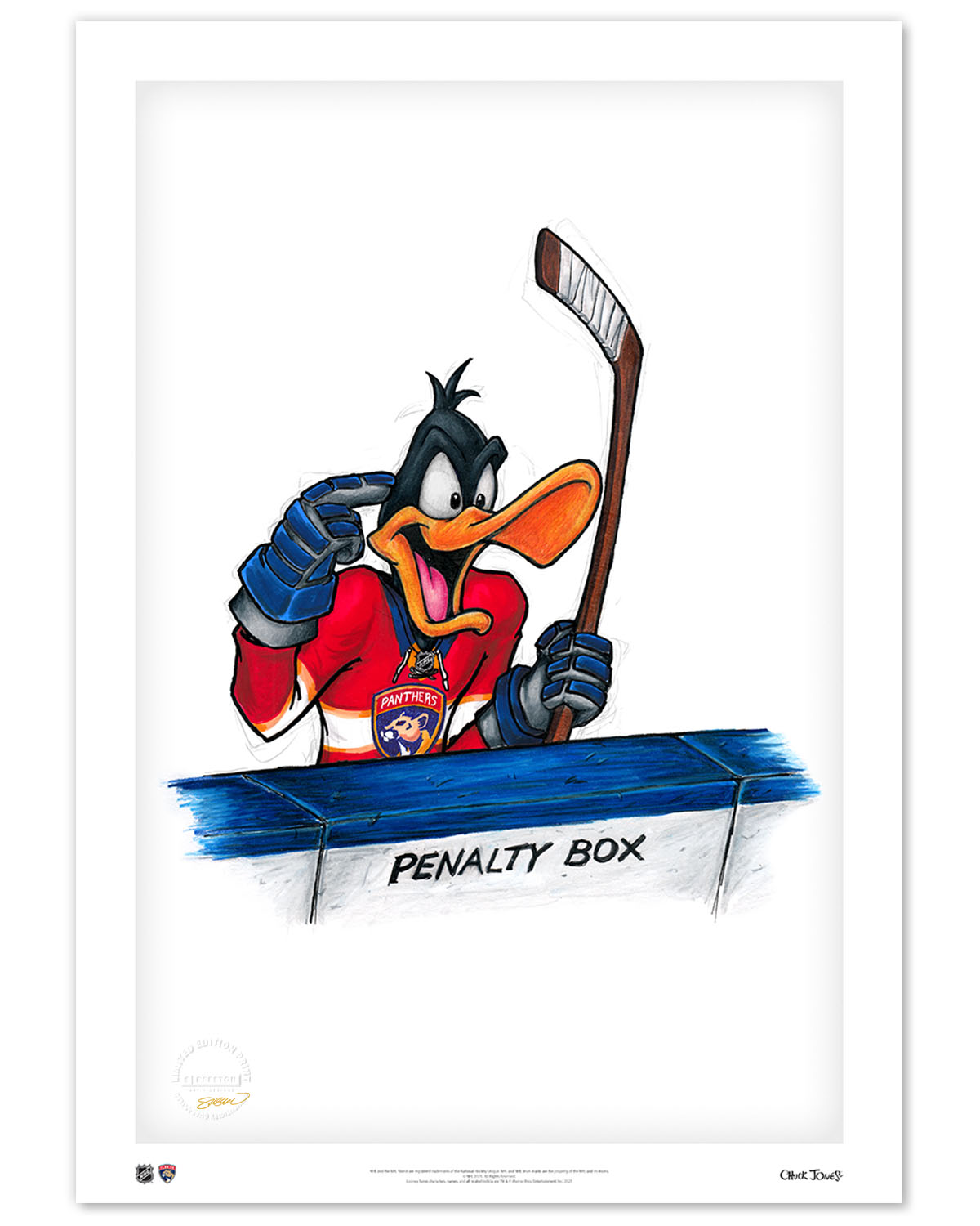 Duck Season Hockey Season x NHL Panthers Daffy Duck Limited Edition Fine Art Print