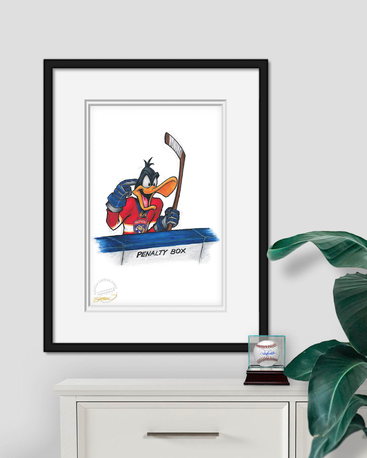 Duck Season Hockey Season x NHL Panthers Daffy Duck Limited Edition Fine Art Print