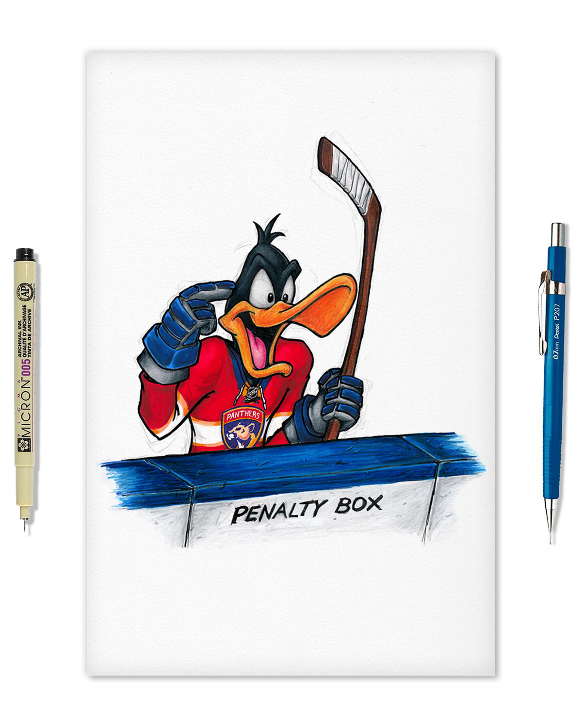 Duck Season Hockey Season x NHL Panthers Daffy Duck Limited Edition Fine Art Print