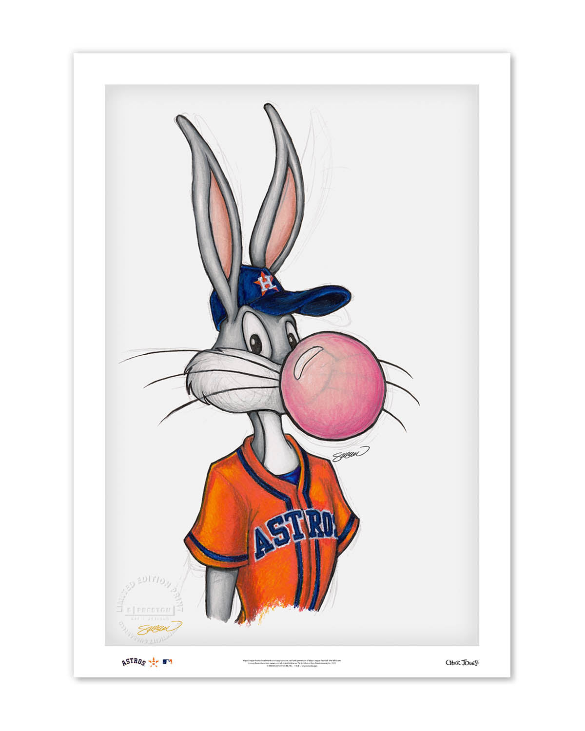 Bubblegum Bugs x MLB Astros Limited Edition Fine Art Print