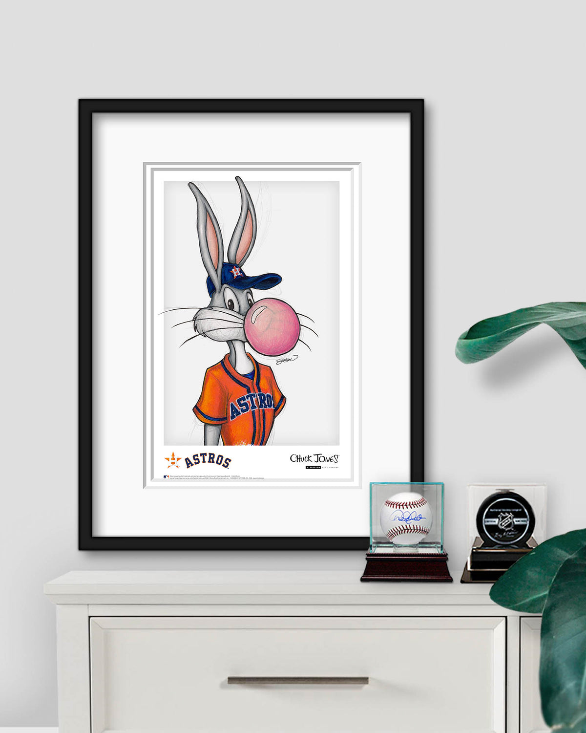 Bubblegum Bugs x MLB Astros Bugs Bunny Poster Print