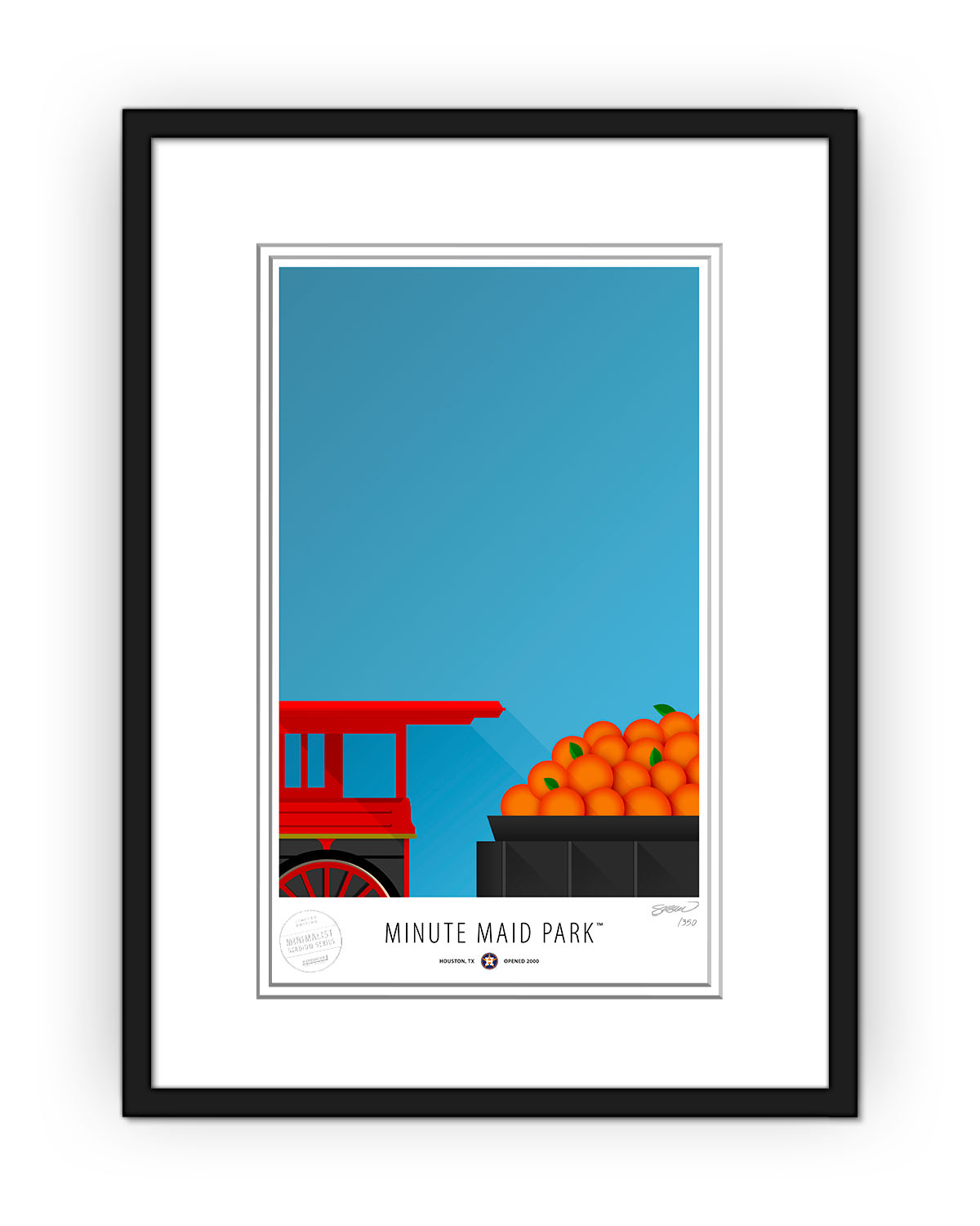 Minimalist Minute Maid Park Art Print