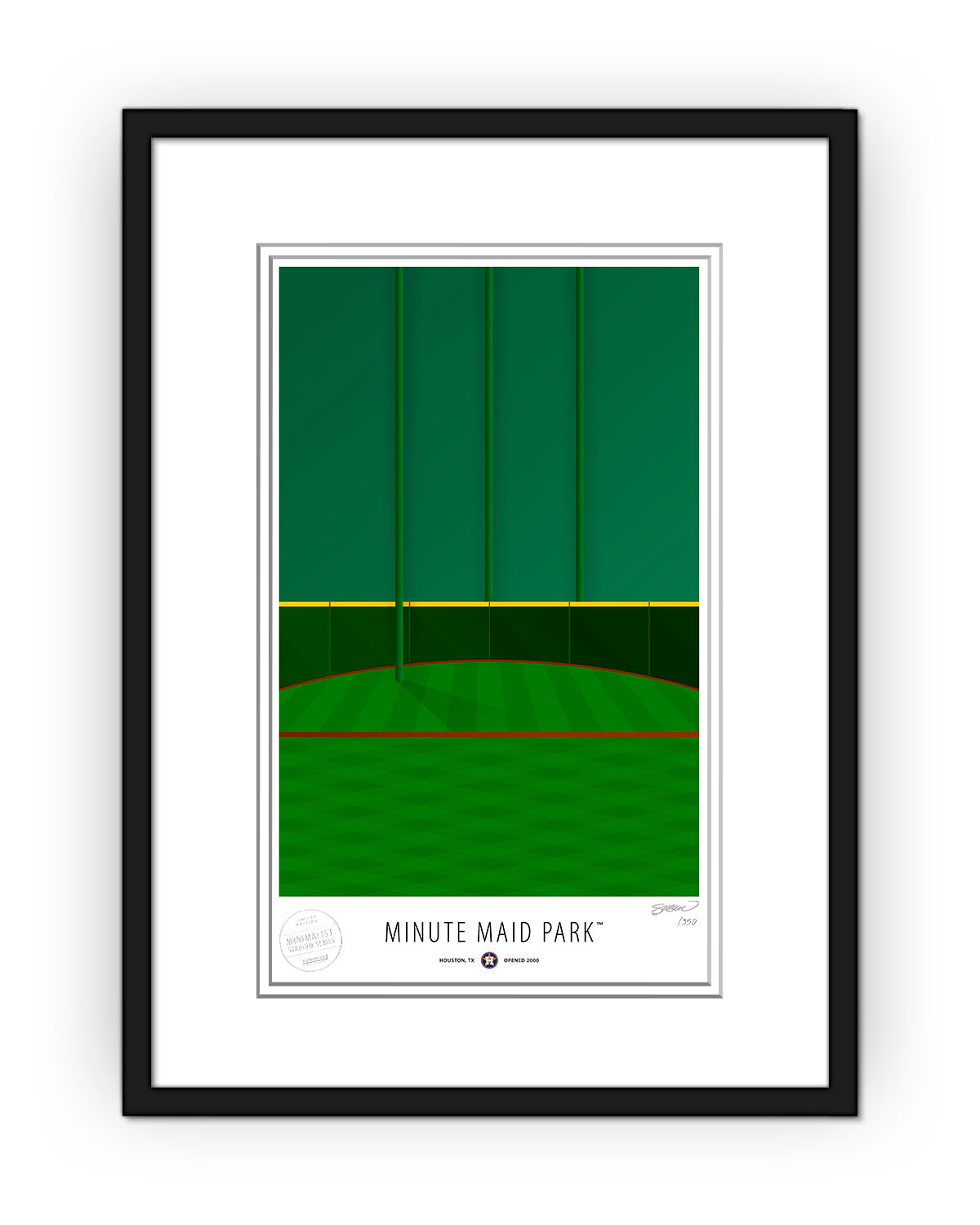 Minimalist Minute Maid Park Art Print