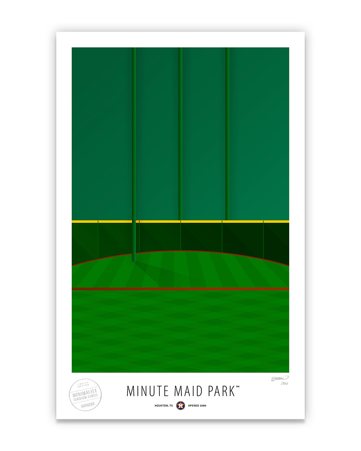 Minimalist Minute Maid Park Art Print