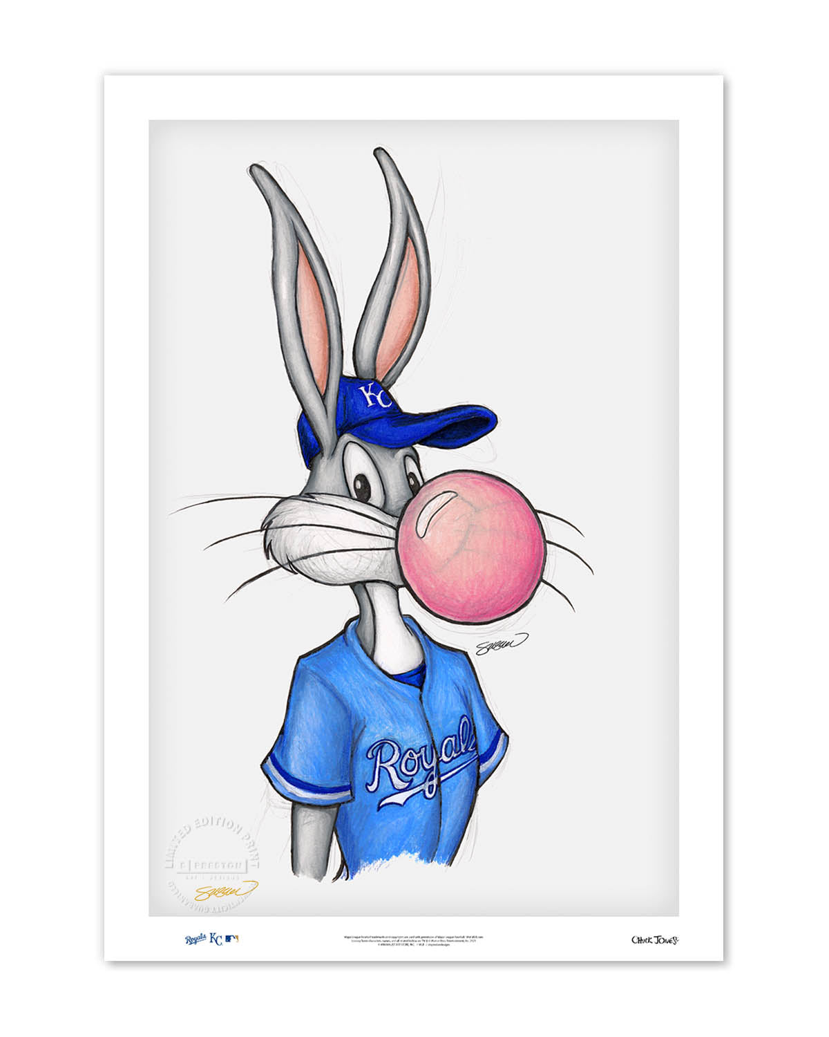 Bubblegum Bugs x MLB Royals Limited Edition Fine Art Print