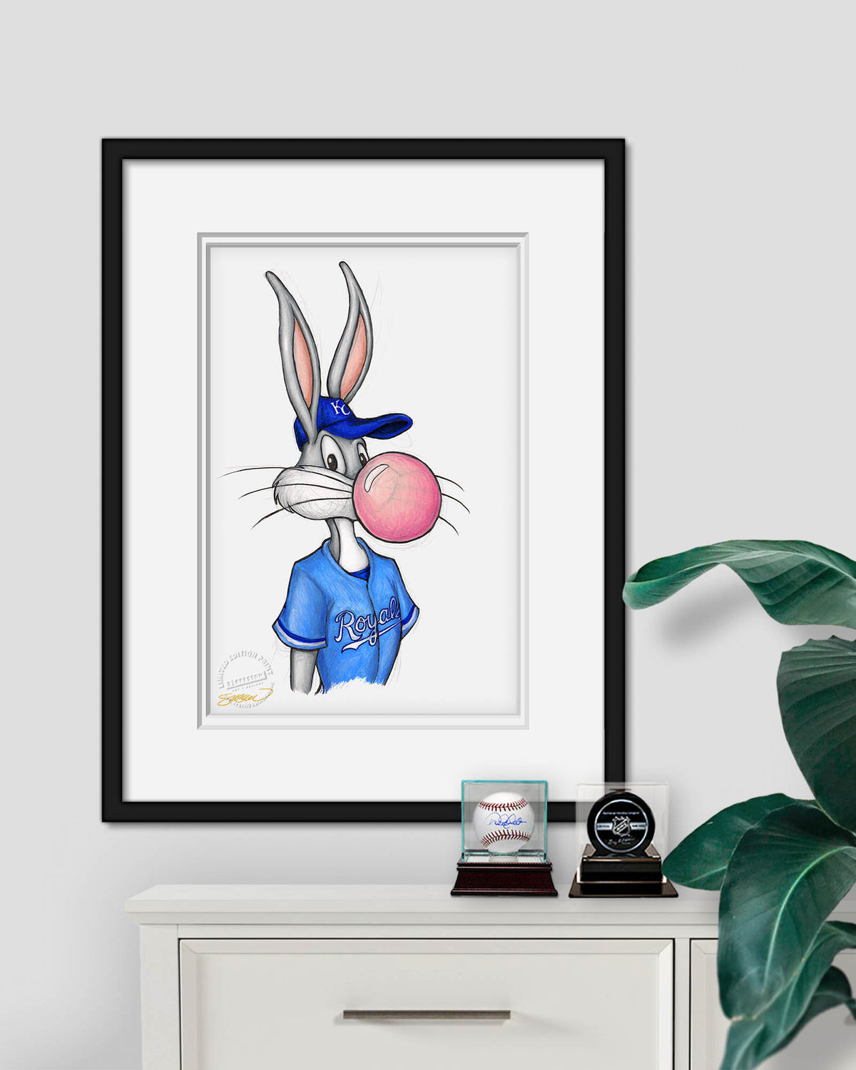 Bubblegum Bugs x MLB Royals Limited Edition Fine Art Print
