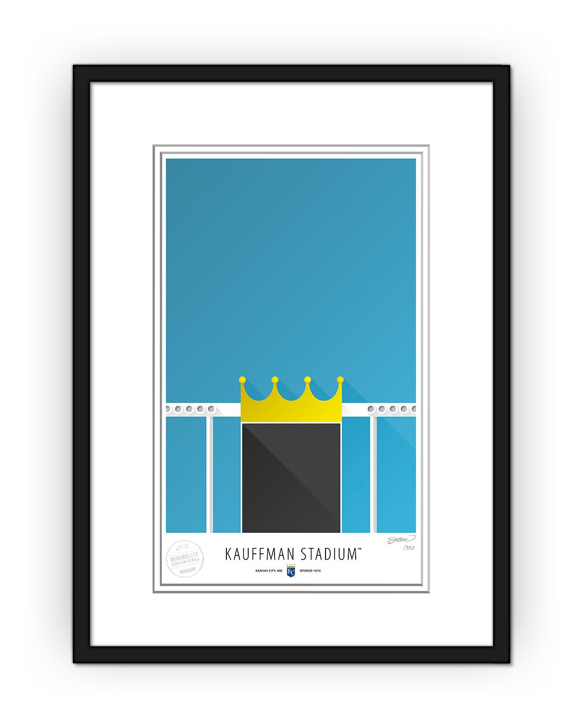 Minimalist Kauffman Stadium Art Print