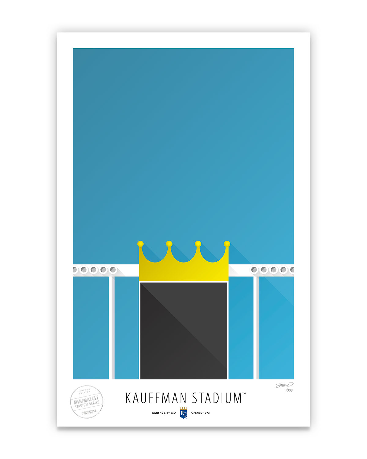 Minimalist Kauffman Stadium Art Print