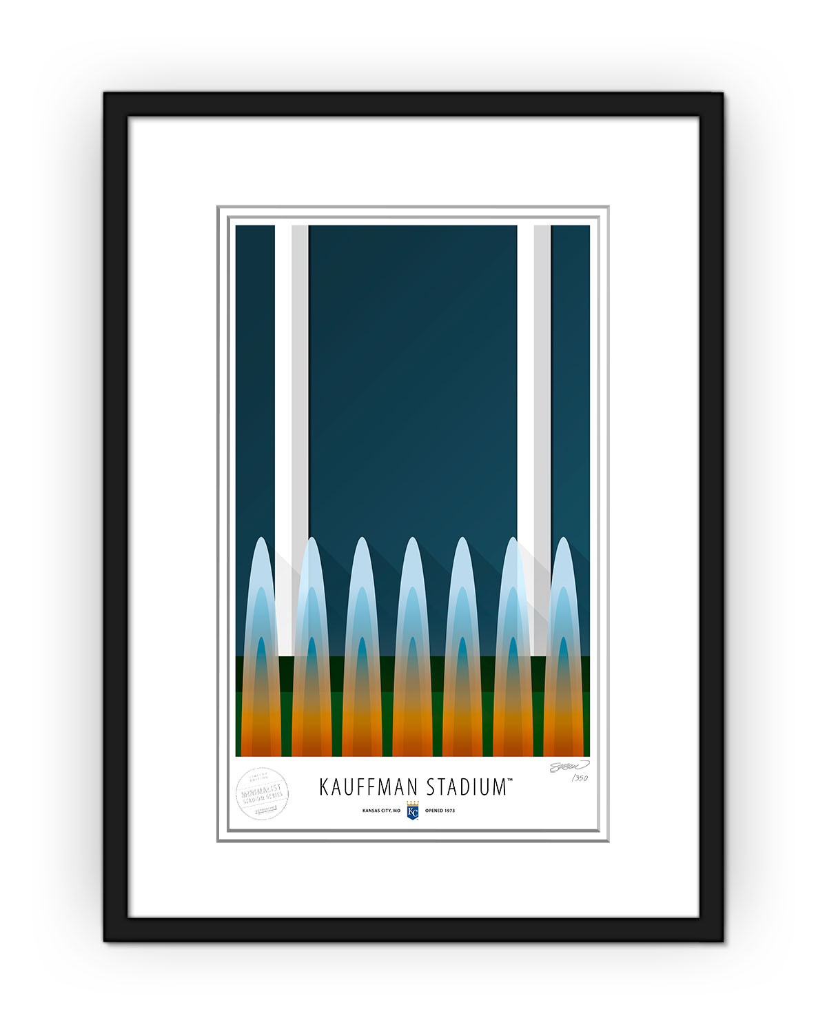 Minimalist Kauffman Stadium Art Print