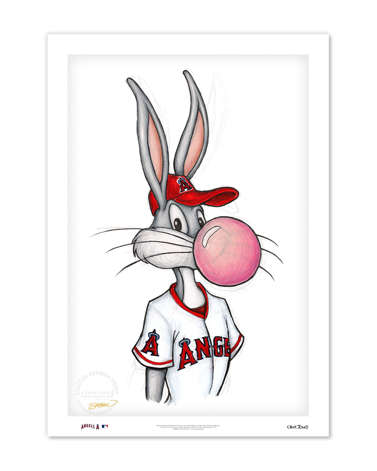Bubblegum Bugs x MLB Angels Limited Edition Fine Art Print