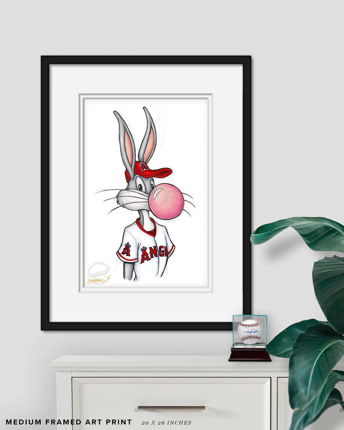 Bubblegum Bugs x MLB Angels Limited Edition Fine Art Print