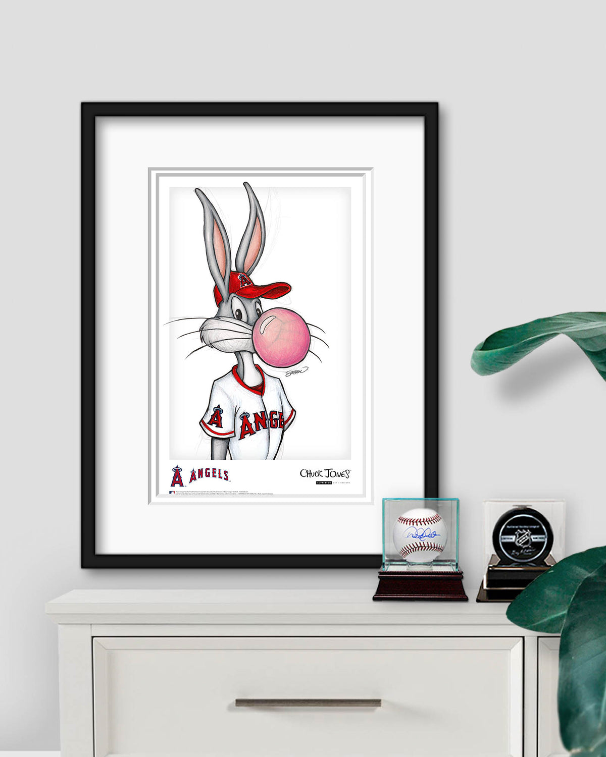 Bubblegum Bugs x MLB Angels Bugs Bunny Poster Print