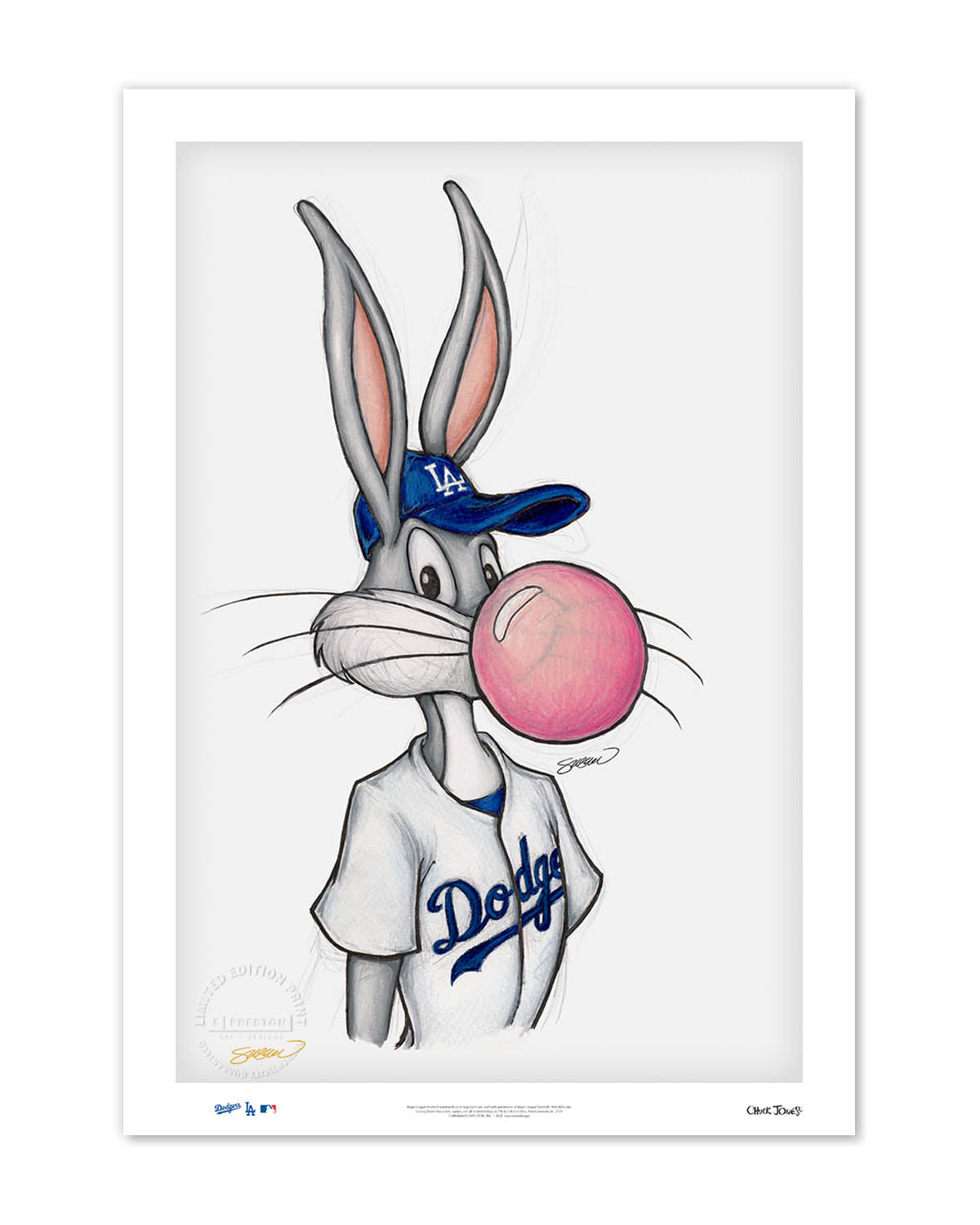 Bubblegum Bugs x MLB Dodgers Limited Edition Fine Art Print