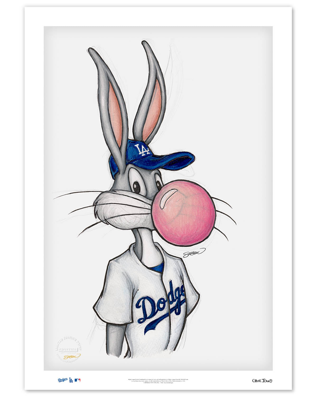 Bubblegum Bugs x MLB Dodgers Limited Edition Fine Art Print