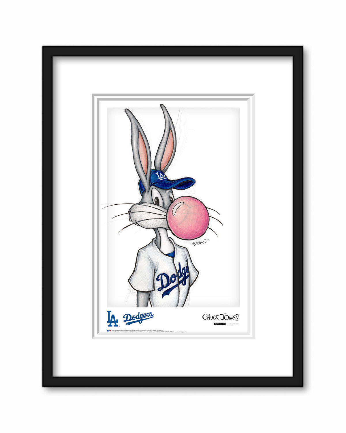 Bubblegum Bugs x MLB Dodgers Bugs Bunny Poster Print
