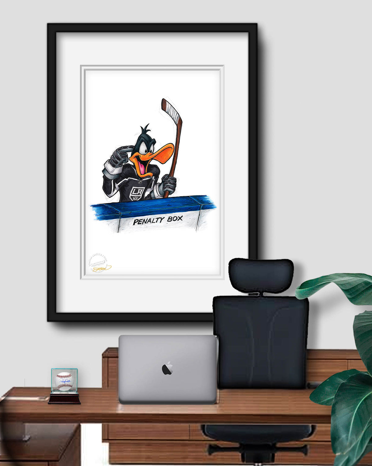 Duck Season Hockey Season x NHL Kings Daffy Duck Limited Edition Fine Art Print