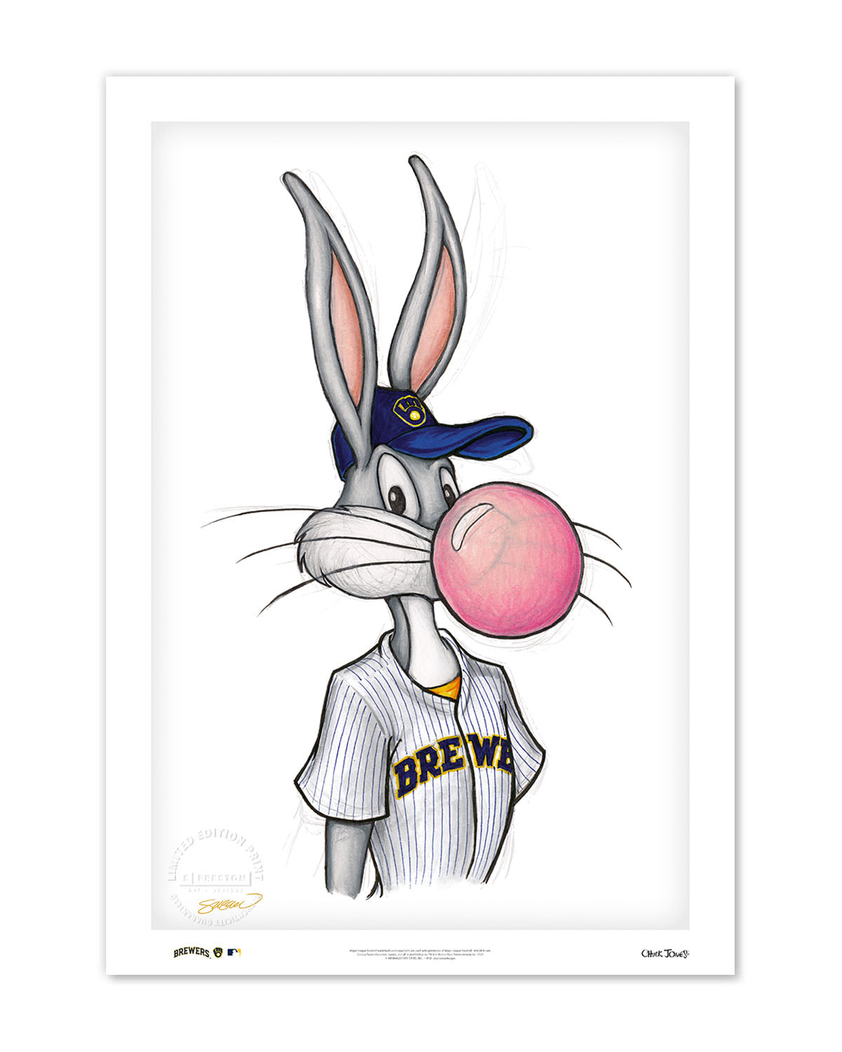Bubblegum Bugs x MLB Brewers Limited Edition Fine Art Print
