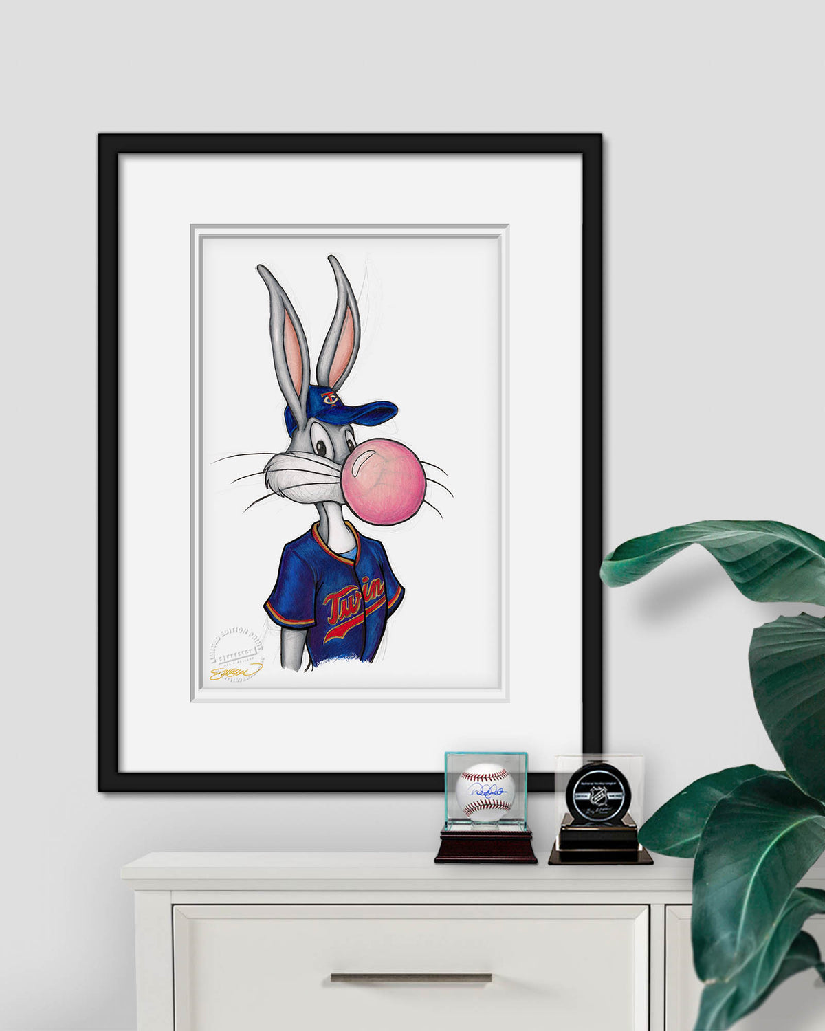Bubblegum Bugs x MLB Twins Limited Edition Fine Art Print
