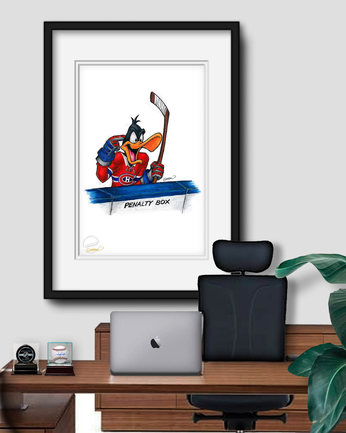 Duck Season Hockey Season x NHL Montreal Canadiens Daffy Duck Limited Edition Fine Art Print