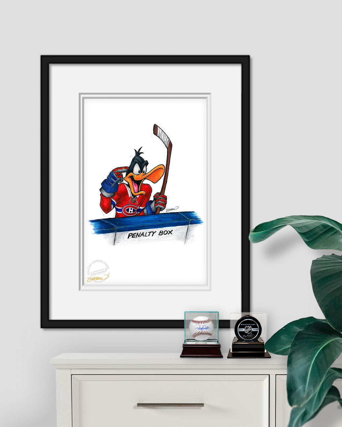 Duck Season Hockey Season x NHL Montreal Canadiens Daffy Duck Limited Edition Fine Art Print
