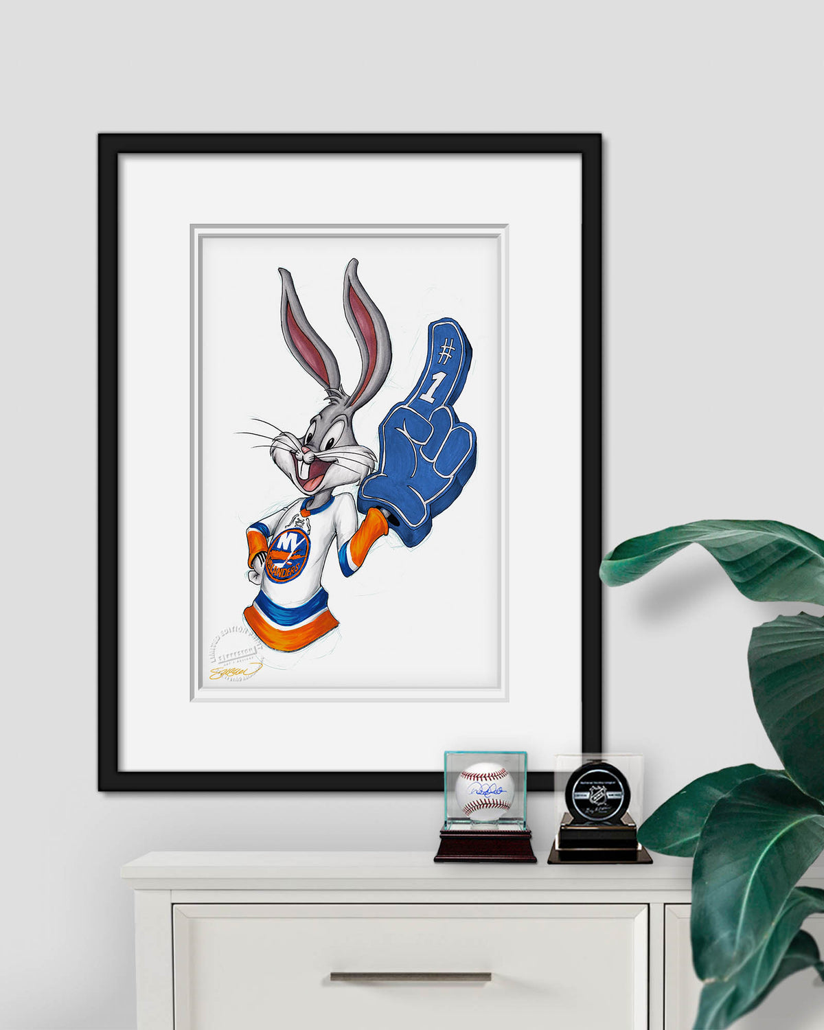 Rabbit Hockey Fan x NHL Islanders Bugs Bunny Limited Edition Fine Art Print
