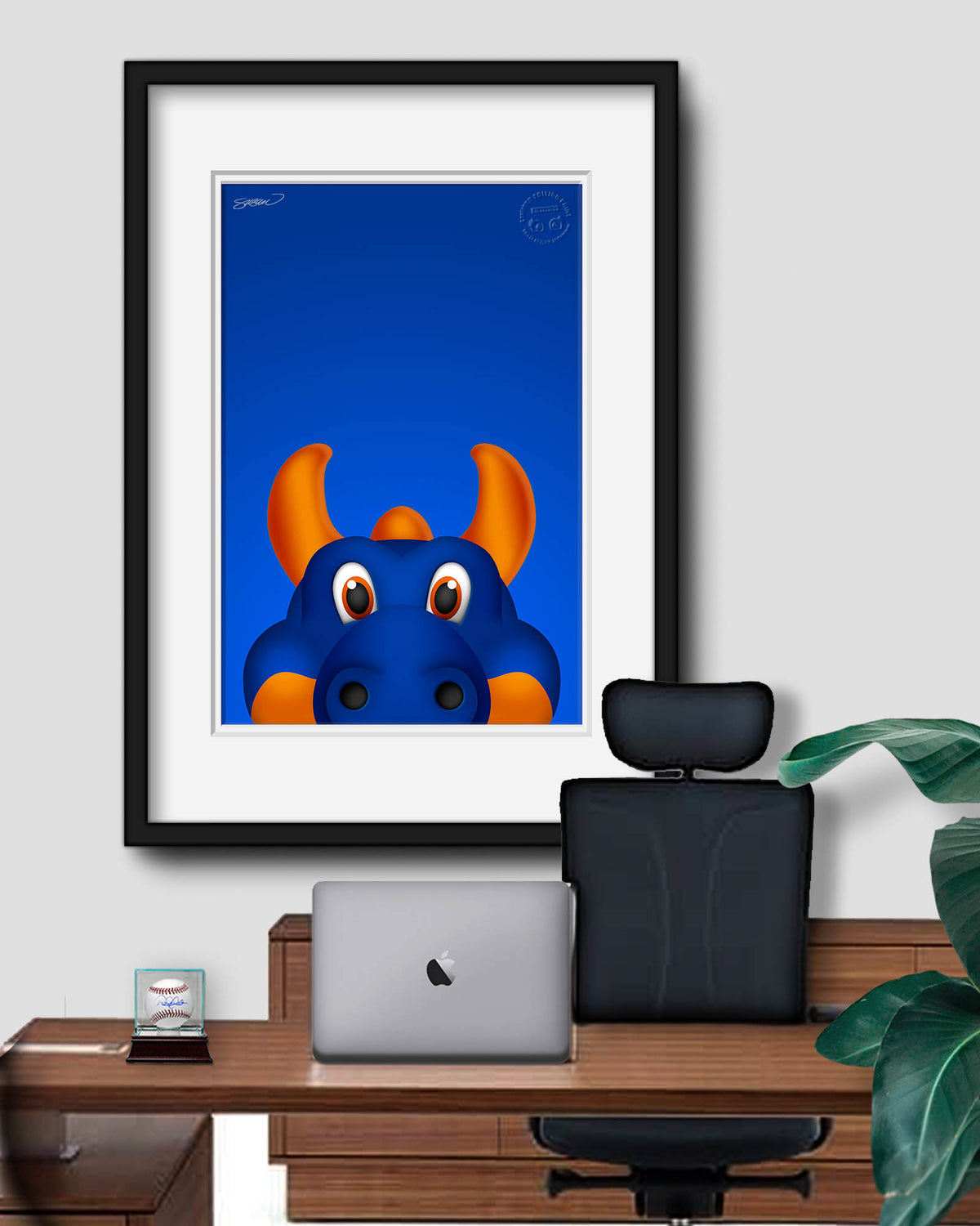 Minimalist Sparky The Dragon
