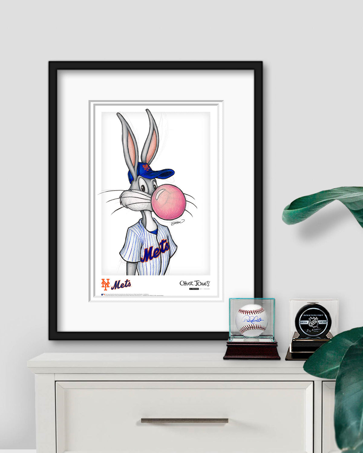 Bubblegum Bugs x MLB Mets Bugs Bunny Poster Print