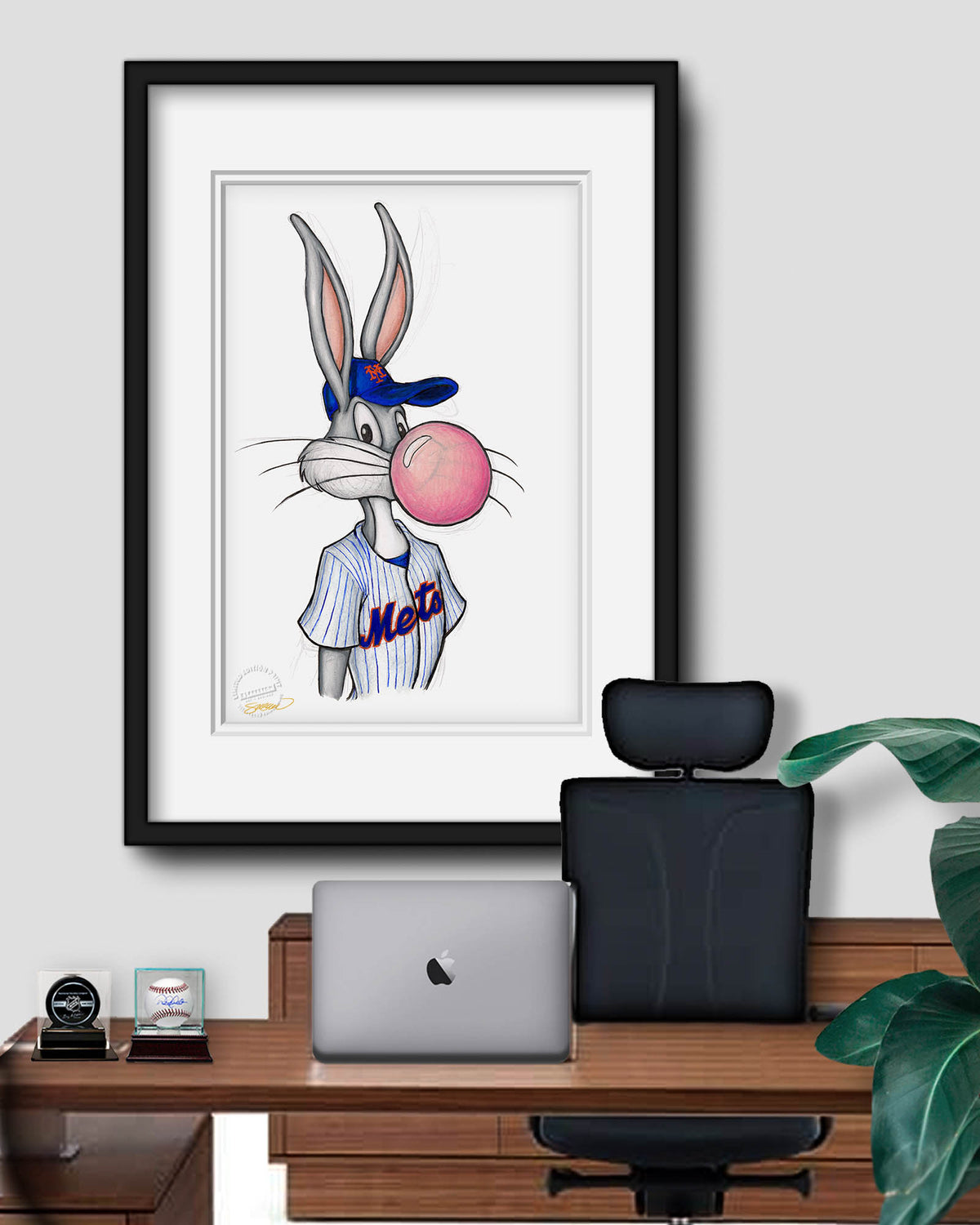 Bubblegum Bugs x MLB Mets Limited Edition Fine Art Print