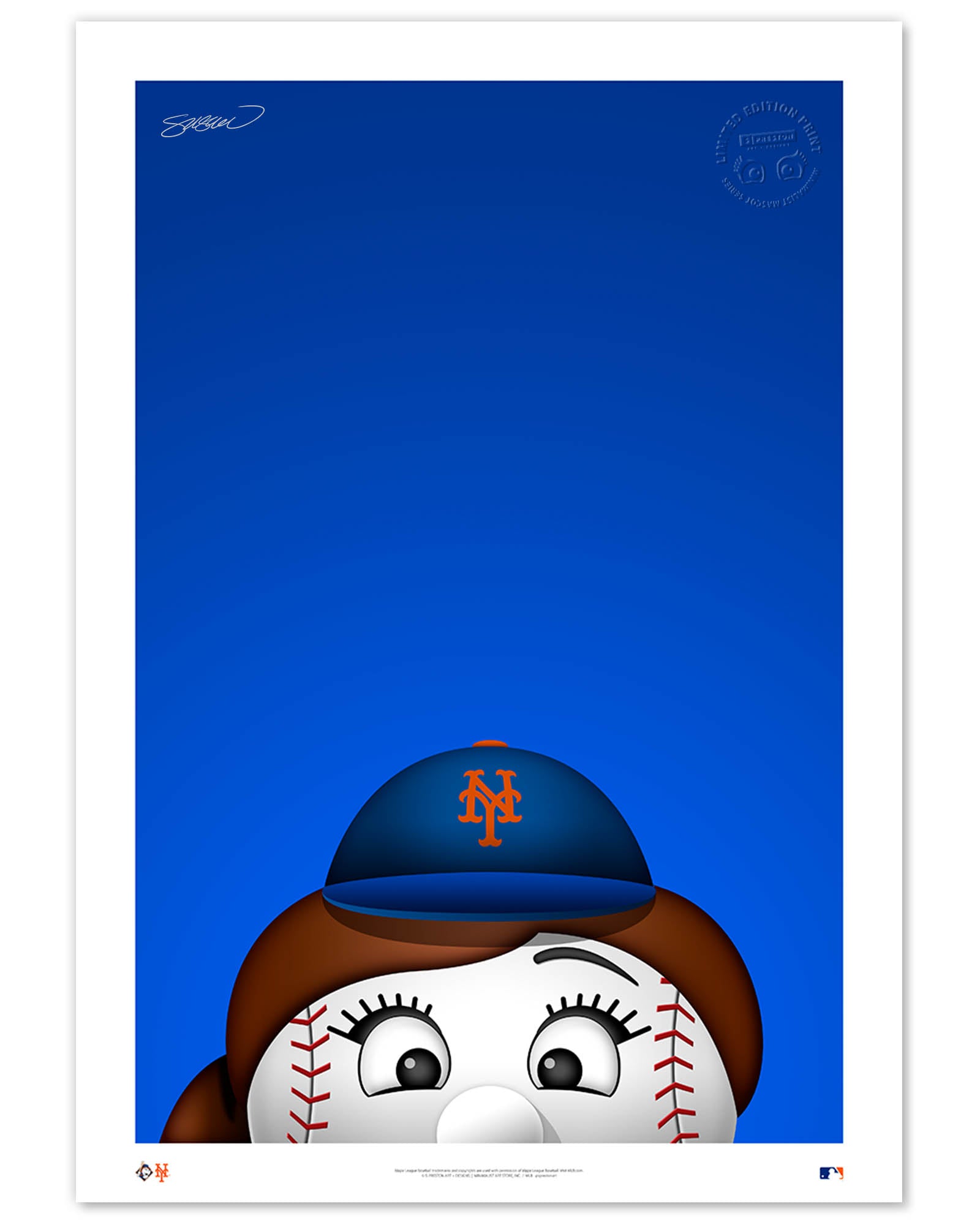 Minimalist Mrs. Met New York Mets - S. Preston – S. Preston Art +