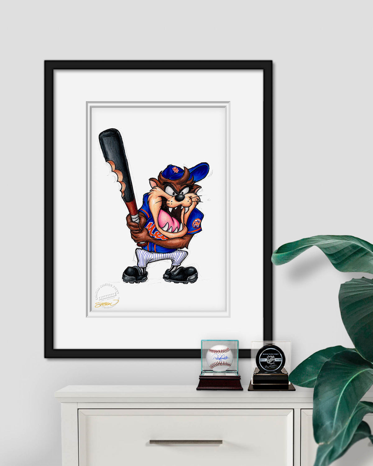 Taz On Deck x MLB Mets Limited Edition Fine Art Print
