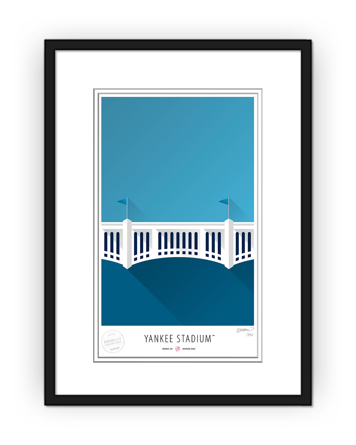 Minimalist Yankee Stadium Art Print