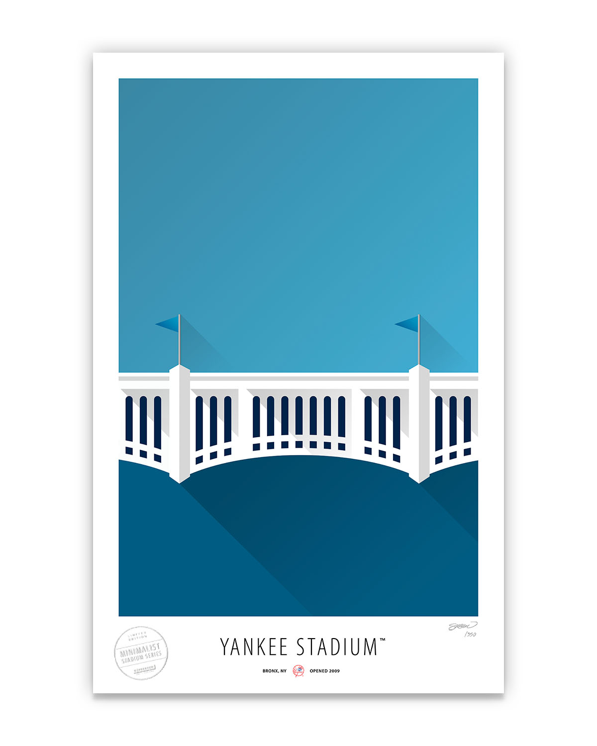Minimalist Yankee Stadium Art Print