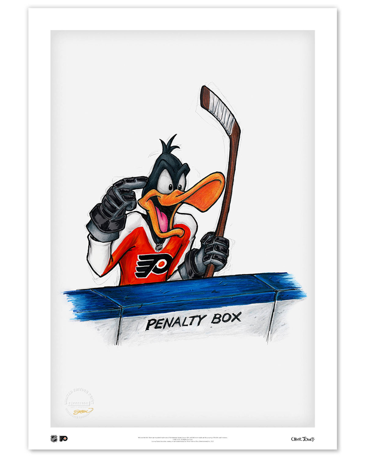 Duck Season Hockey Season x NHL Flyers Daffy Duck Limited Edition Fine Art Print
