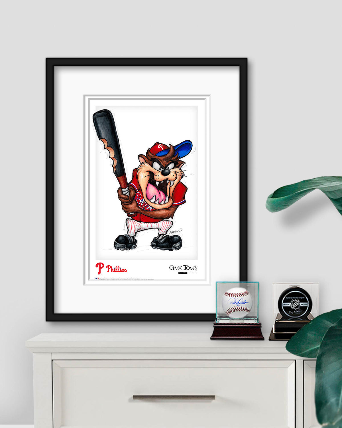 Taz On Deck x MLB Phillies Poster Print