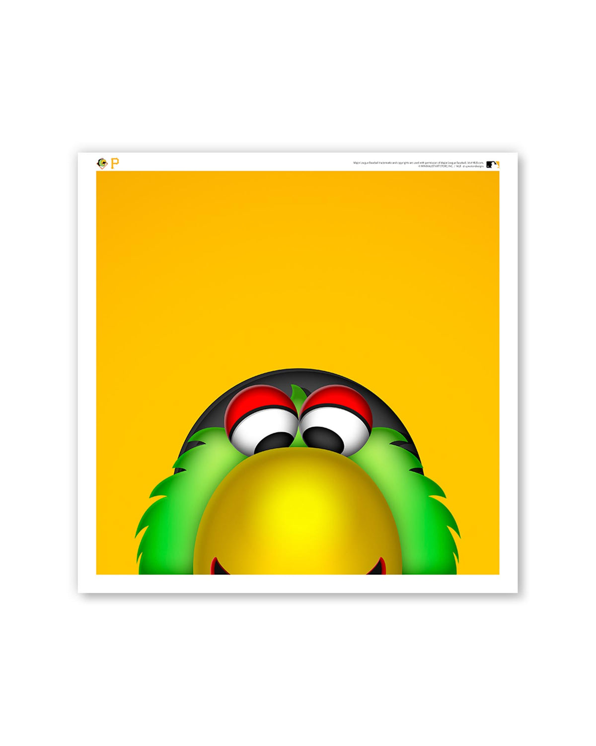 Minimalist Pirate Parrot Square Poster Print