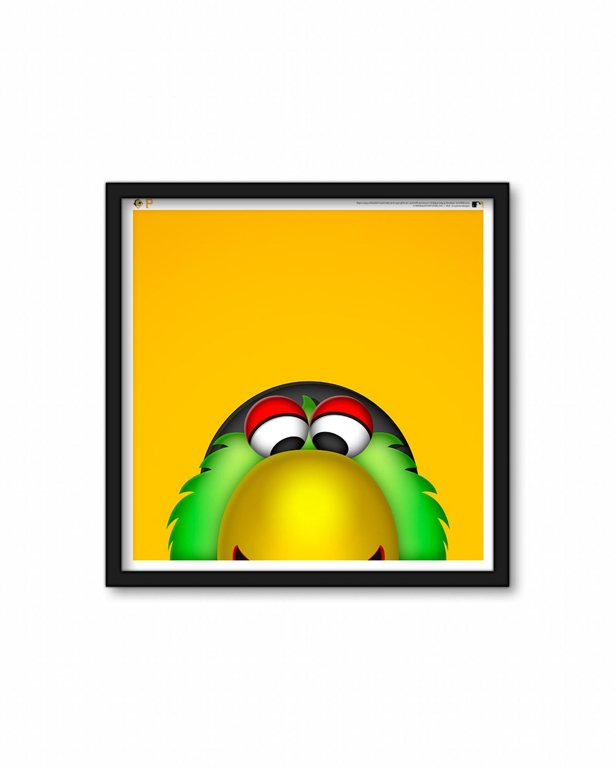 Minimalist Pirate Parrot Square Poster Print