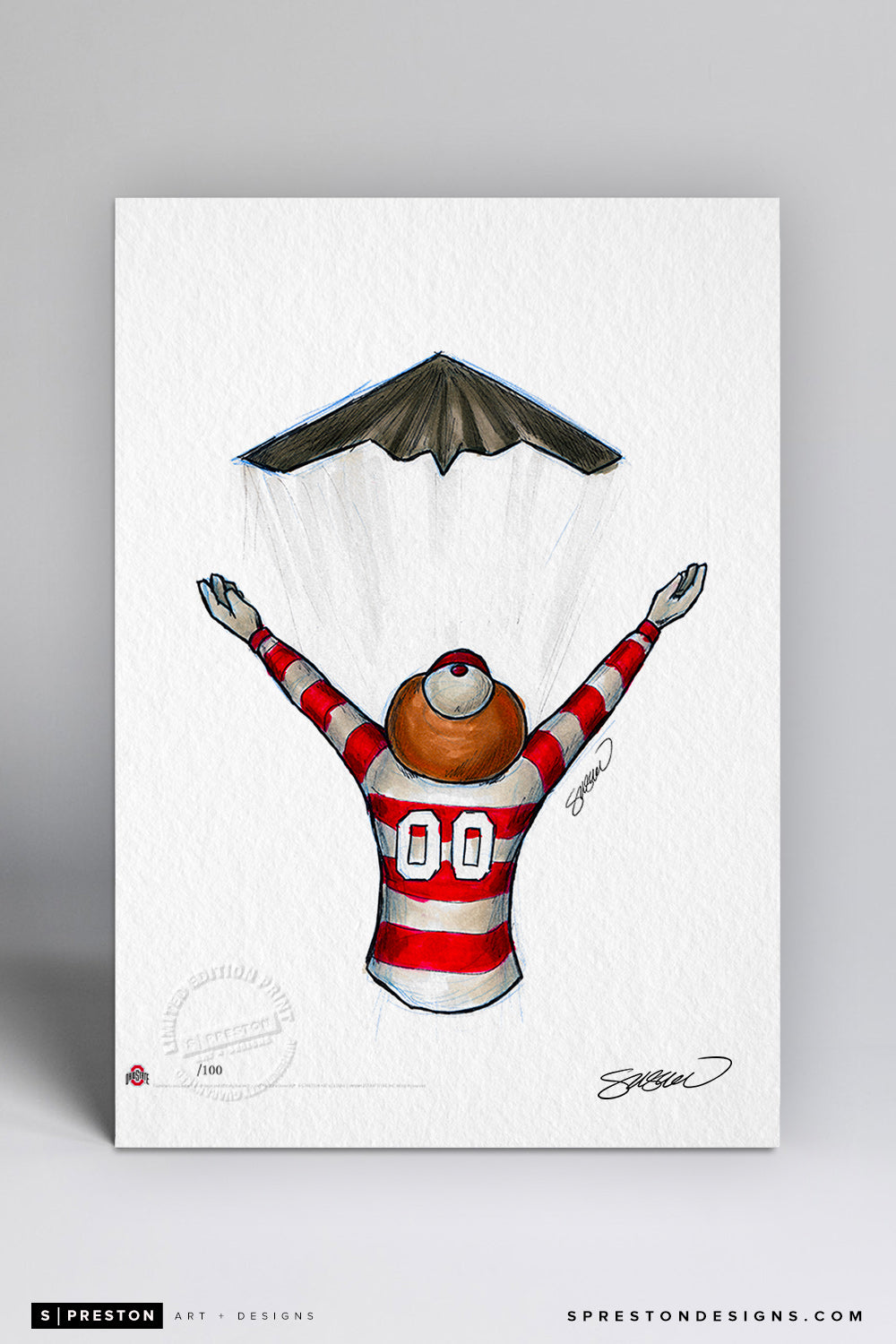 Stealth Brutus Buckeye Sketch - Ohio State 2019 Rose Bowl Sketch