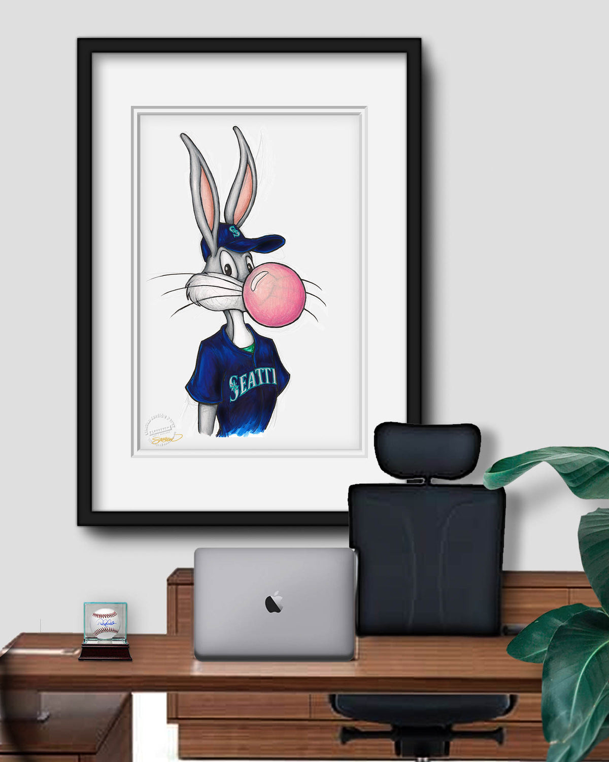 Bubblegum Bugs x MLB Mariners Limited Edition Fine Art Print