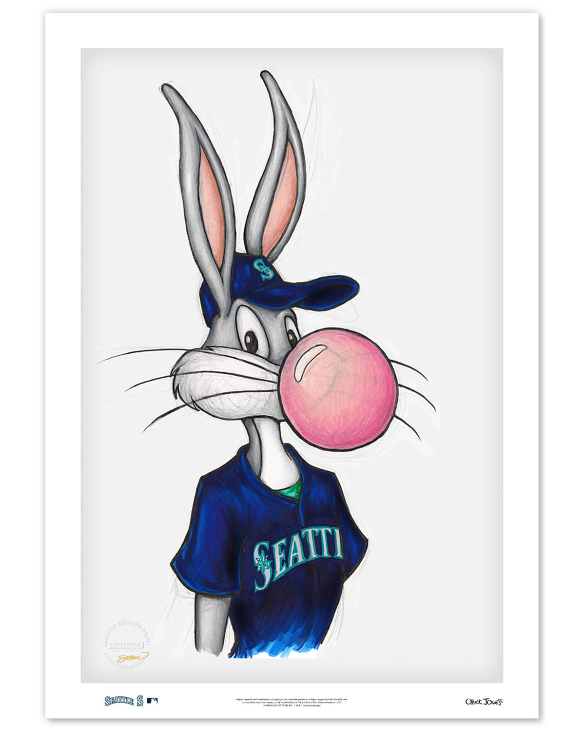 Bubblegum Bugs x MLB Mariners Limited Edition Fine Art Print