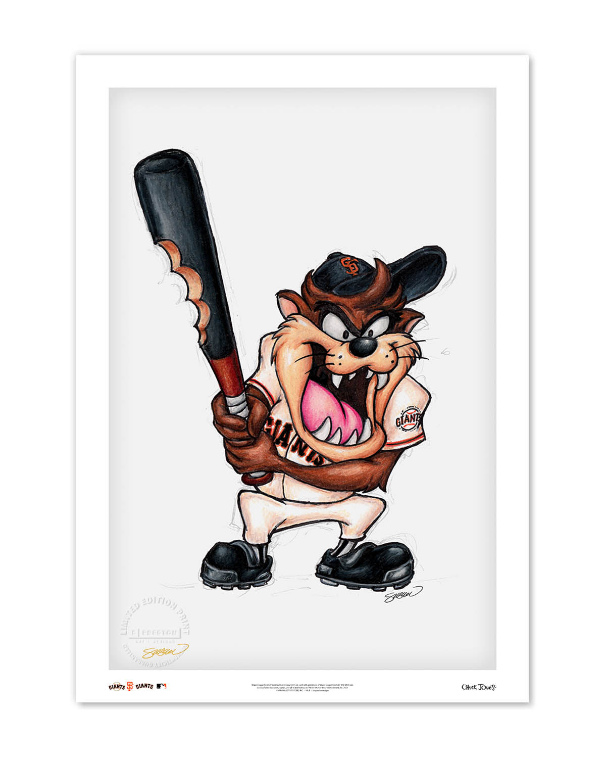 Taz On Deck x MLB - SF Giants by S. Preston Art Print – S. Preston