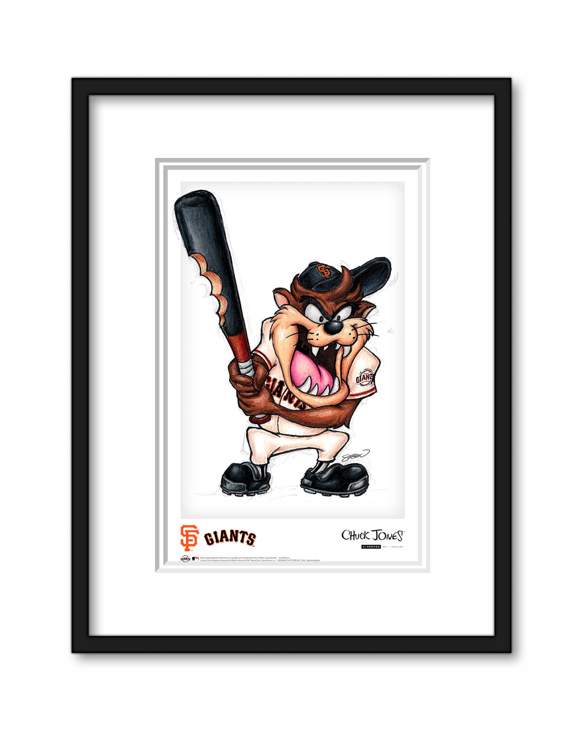 Taz On Deck x MLB Giants Poster Print