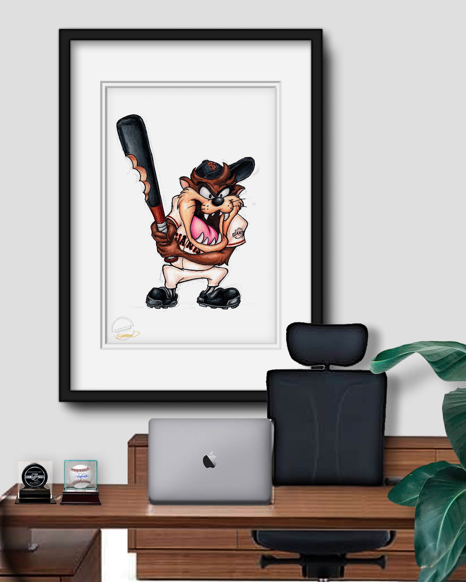 Taz On Deck x MLB - SF Giants by S. Preston Art Print – S. Preston