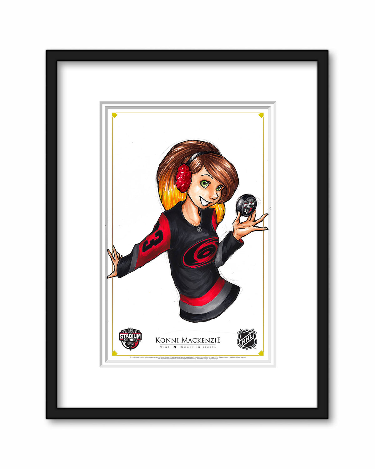 WinS® NHL Konni Mackenzie 2023 Stadium Series Jersey Poster Print