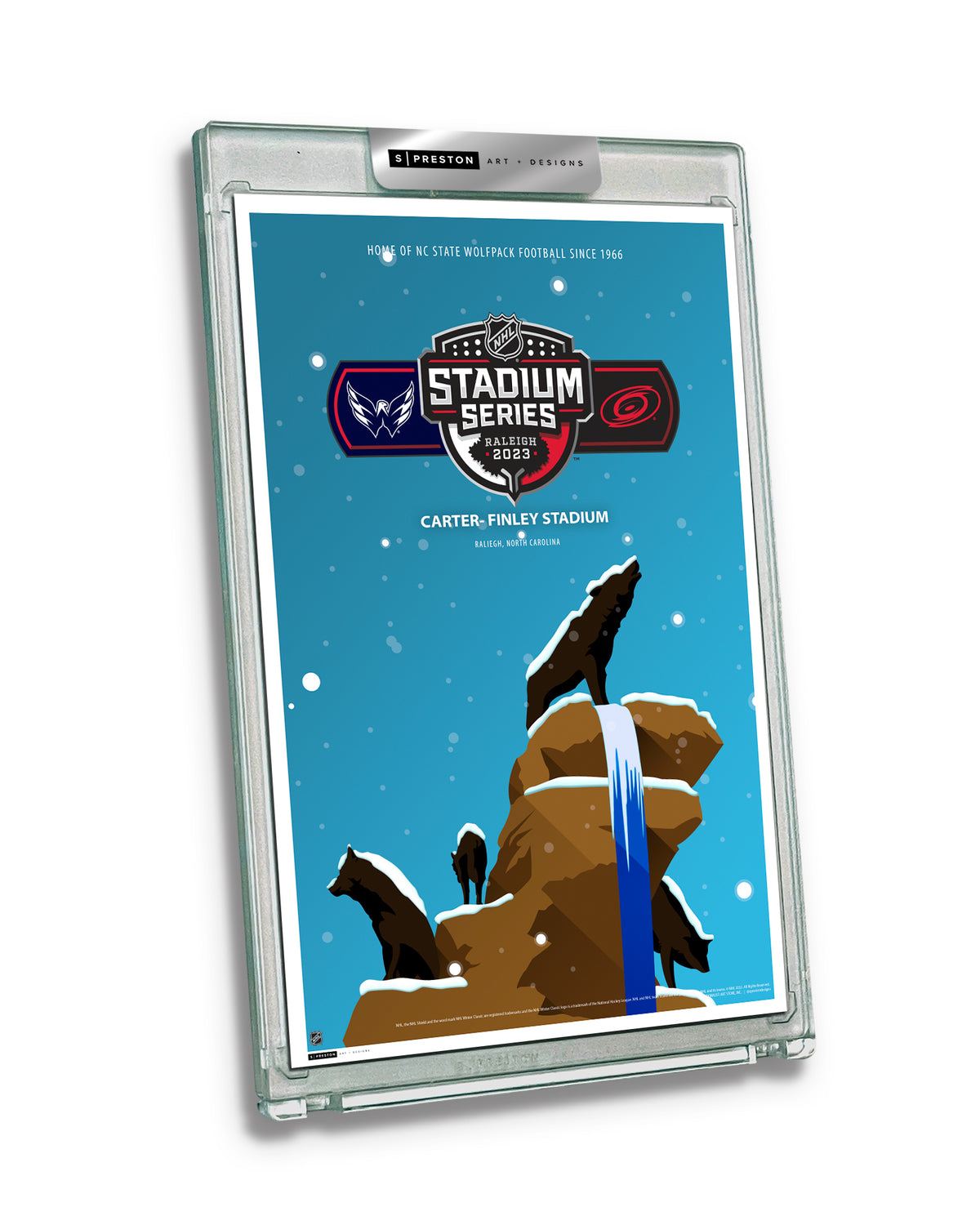 Minimalist Carter-Finley Stadium 2023 Stadium Series Art Card Slab