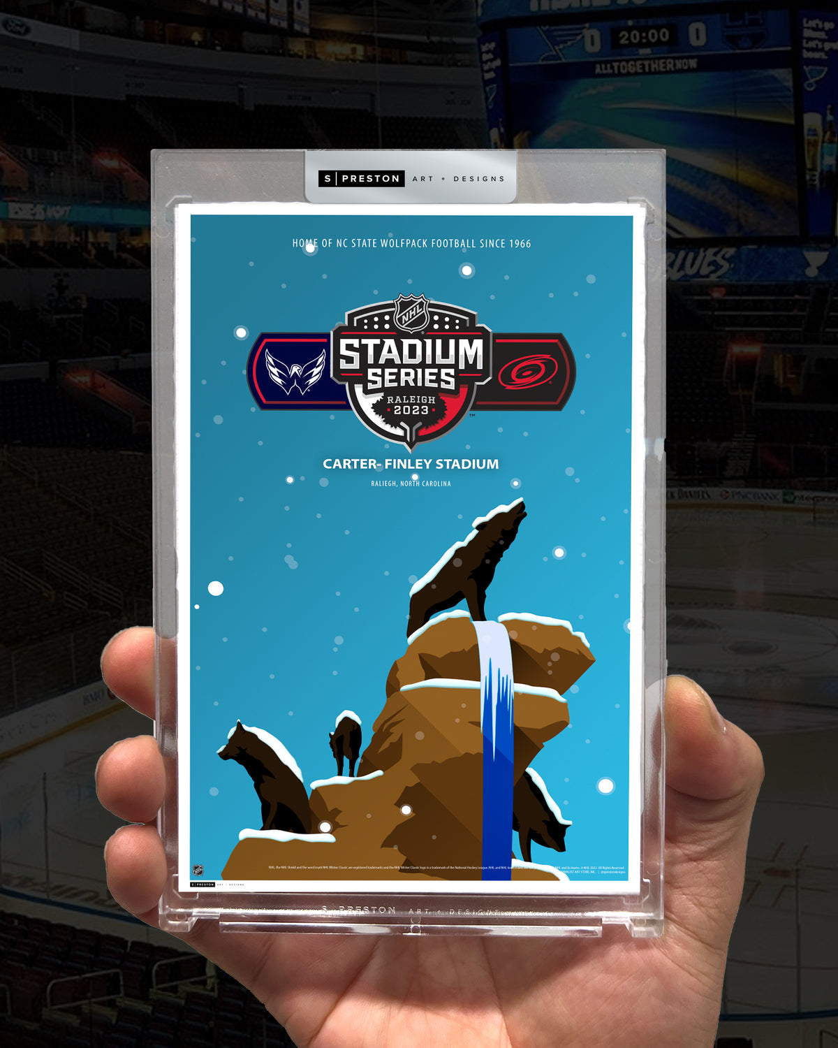 Minimalist Carter-Finley Stadium 2023 Stadium Series Art Card Slab