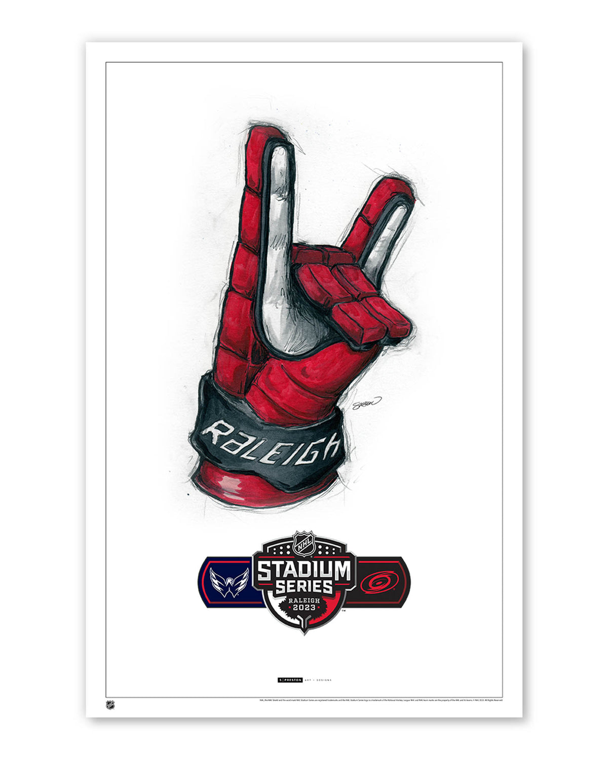 2023 NHL Stadium Series Sketch Limited Edition Art Prints