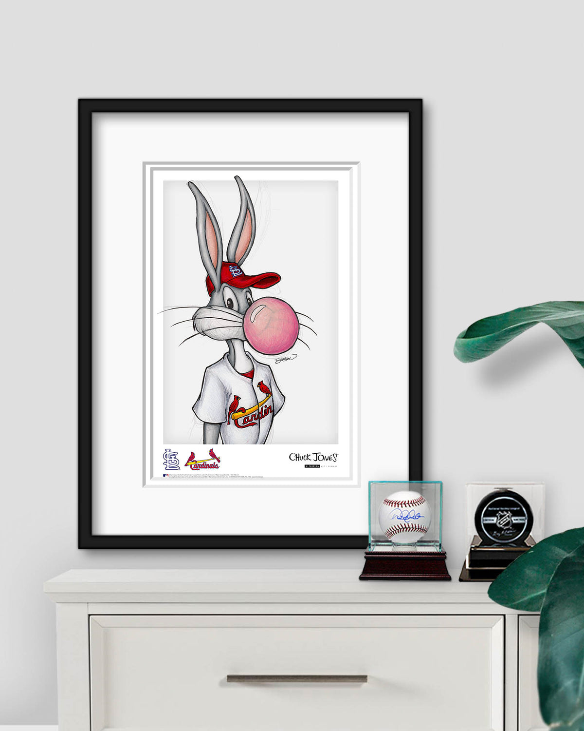 Bubblegum Bugs x MLB Cardinals Bugs Bunny Poster Print