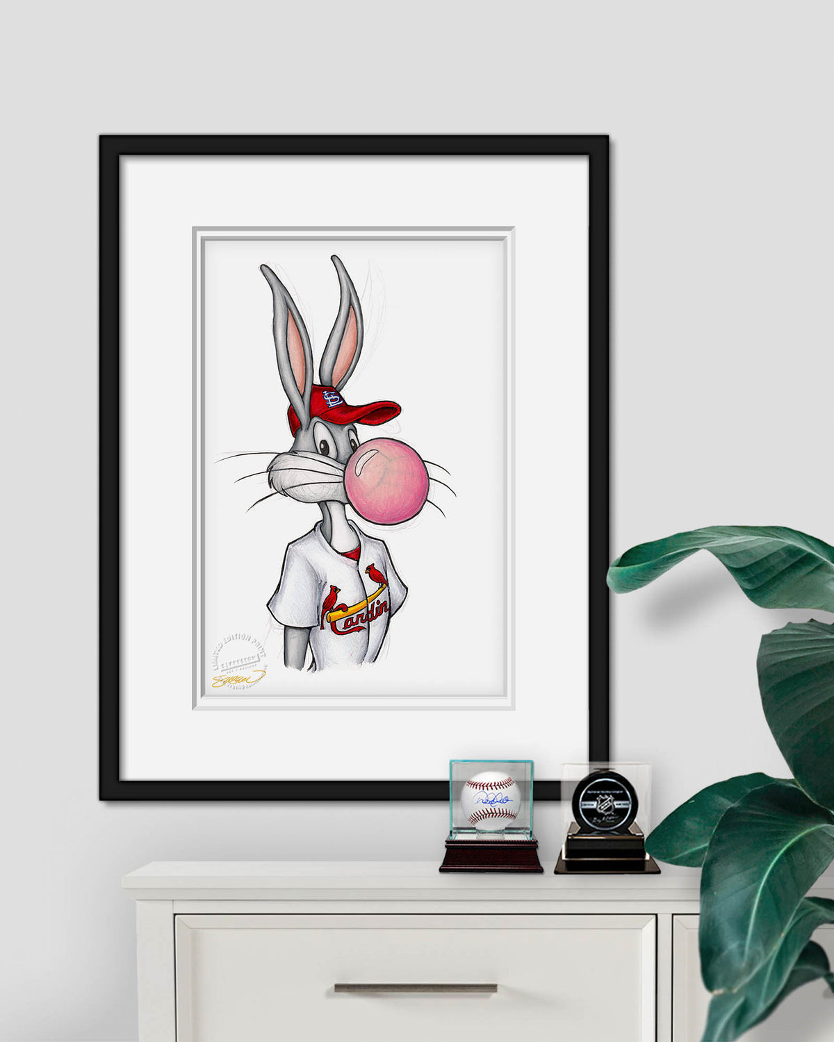 Bubblegum Bugs x MLB Cardinals Limited Edition Fine Art Print